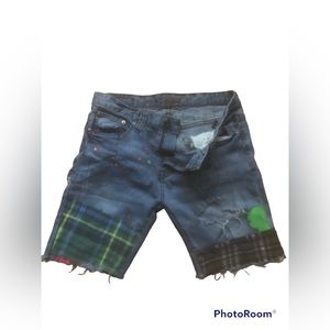 Graffiti Jean Shorts